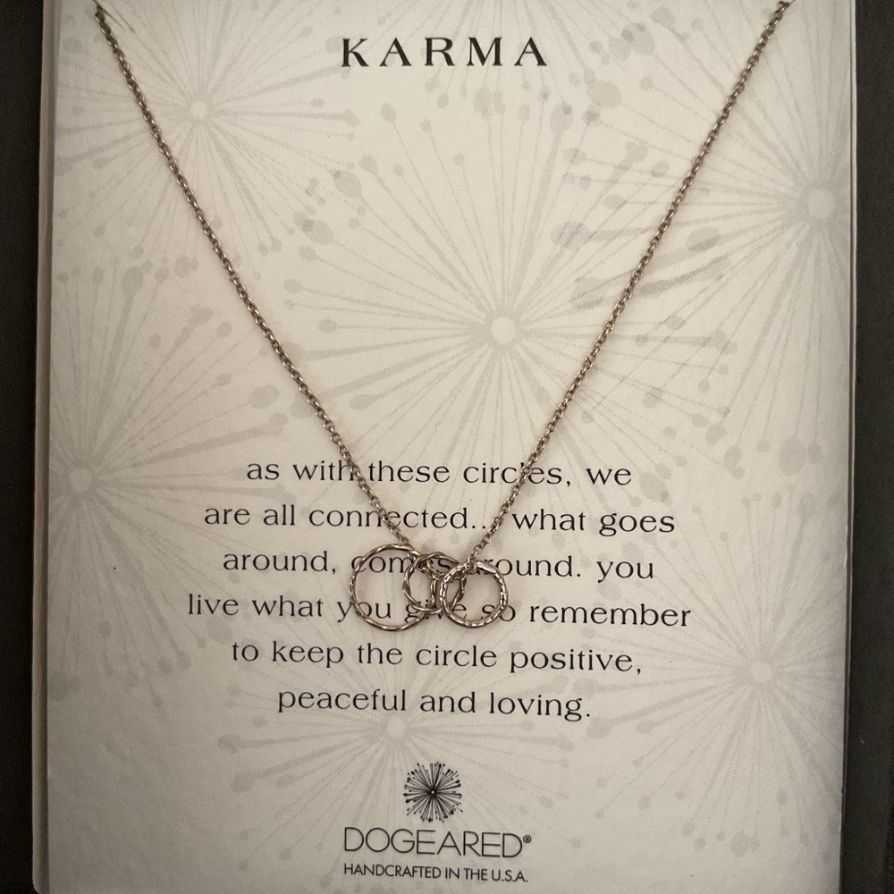 Dogeared sterling silver necklace, 18 inch long